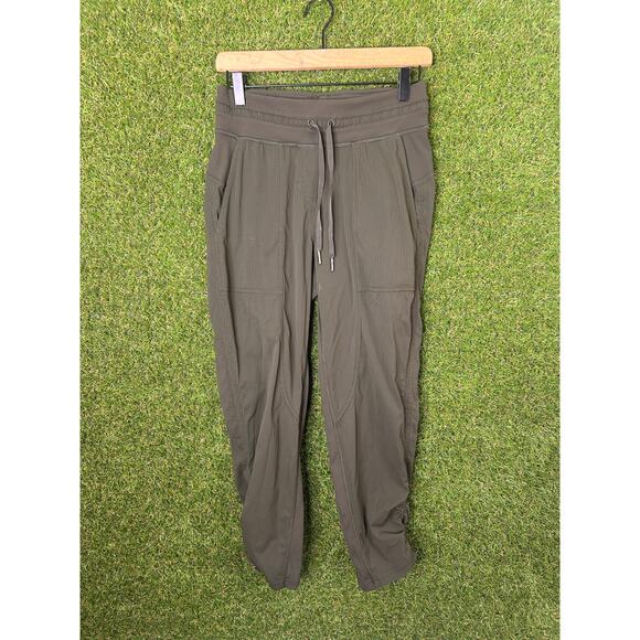 Lululemon Dance Studio Mid Rise Crop Joggers Drawstring‎ Pants Green Size 4 - Picture 2 of 8